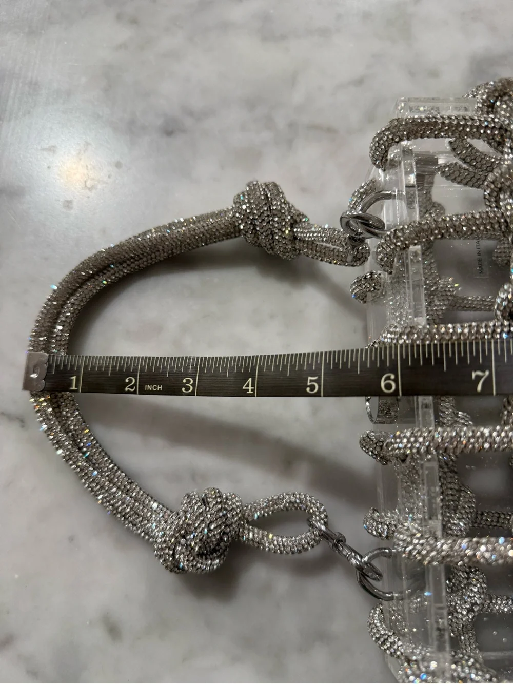 AUTHENTIC Cult Gaia Bess Shoulder Bag - Clear Crystal Acrylic Cage Bag - Picture 9 of 10